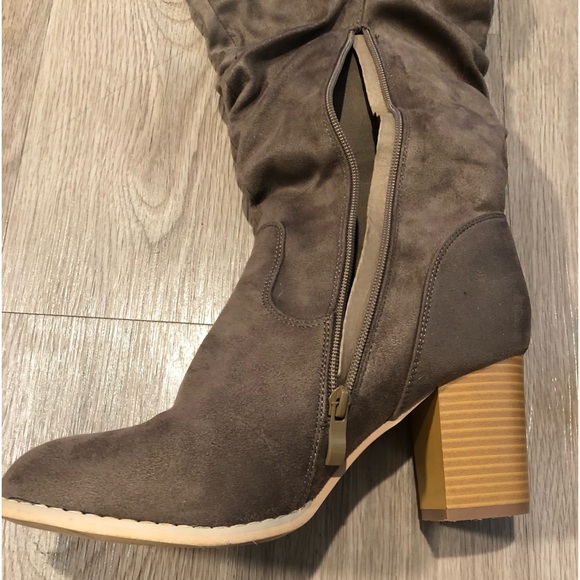 Journee Collection Over The Knee Heeled Boots Wide Calf Vegan Leather Size 10WC - Picture 12 of 16